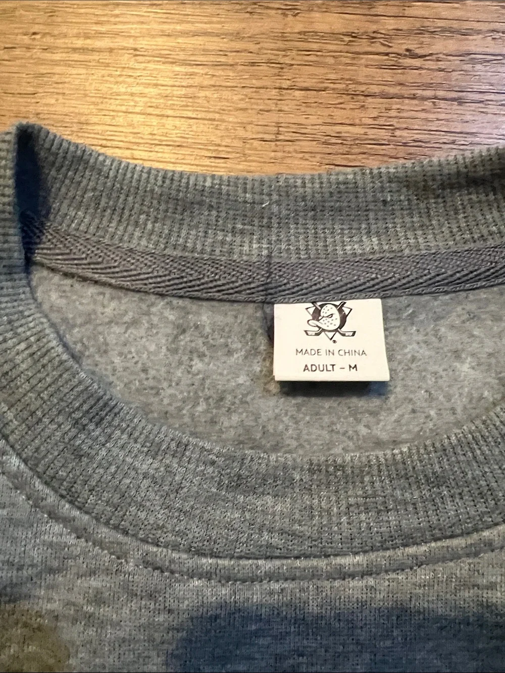 Cal State Long Beach Anaheim Ducks Gray Crewneck Sweatshirt